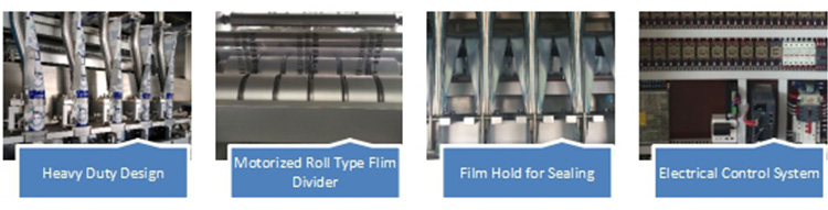 Intermittent Multi-Lane Liquid 3 Side Sealed Sachet Form Fill Seal Machine