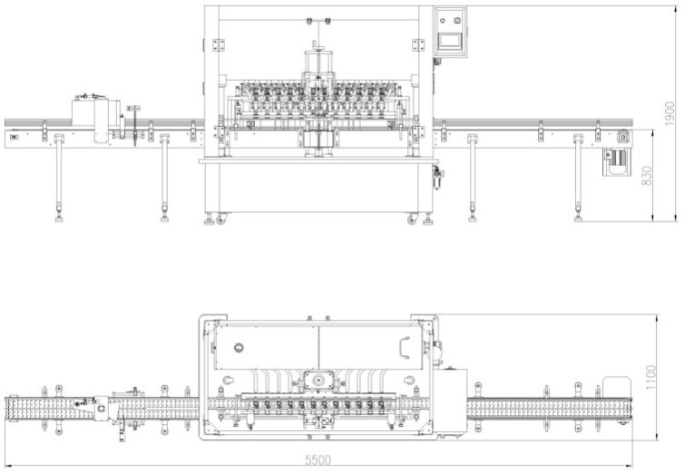20 Heads Linear Type Piston Type Filling Machine Series
