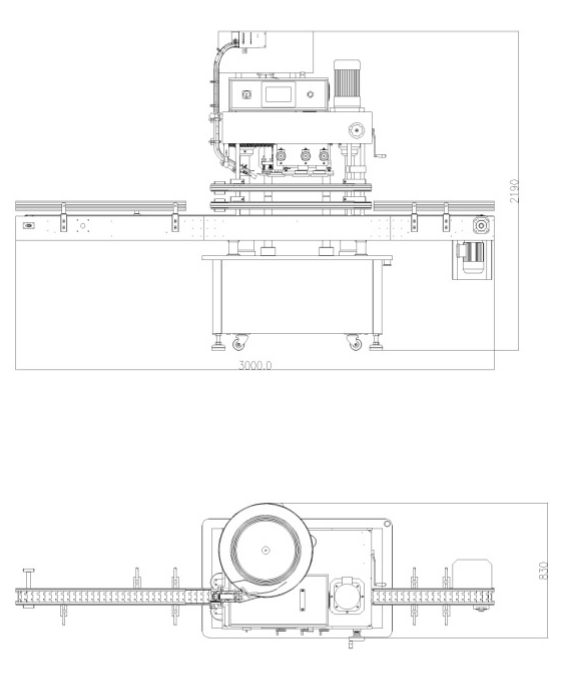 Automatic Inline Spindle Capping Machine with Vibratory Bowl Cap Sorter