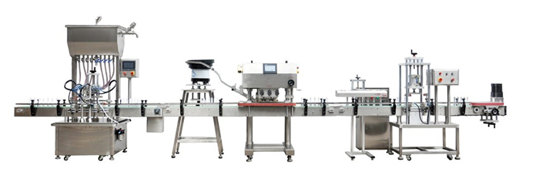 Automatic Inline Spindle Capping Machine with Vibratory Bowl Cap Sorter