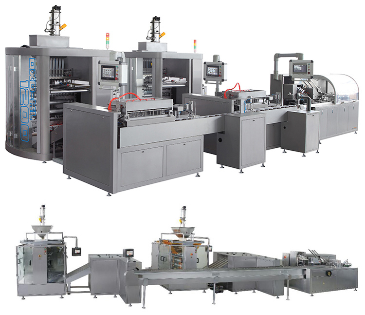 Continuous Motion Multi-Lane 4-Side Sealed Powder Sachet Form Fill Seal Machine