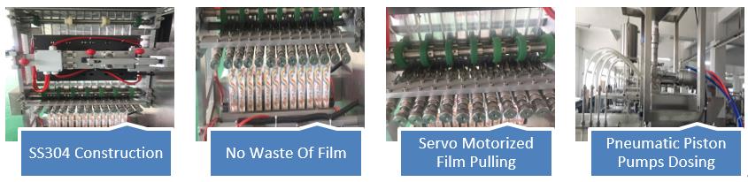 Automatic Multi-Lane Intermittent Liquid Sachet Form Fill Seal Machine