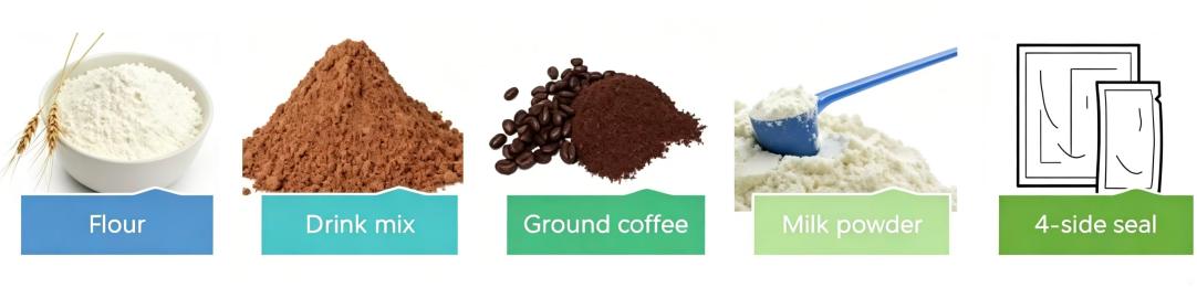 Continuous Motion Multi-Lane 4-Side Sealed Powder Sachet Form Fill Seal Machine Continuous Motion Multi-Lane 4-Side Sealed Powder Sachet Form Fill Seal Machine