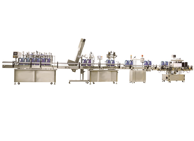 Automatic Inline Chuck Capping Machine with Elevator Type Waterfall Cap Sorter