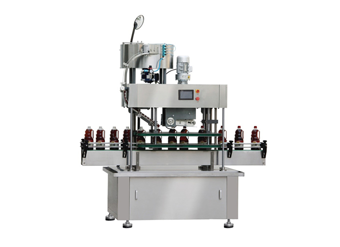 Automatic Inline Snap Capping Machine with Vibratory Bowl Cap Sorter