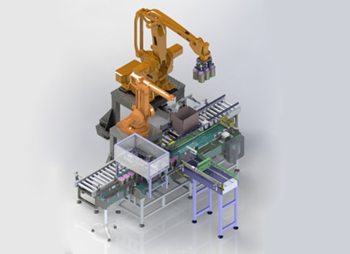 Top Load Case Packer-Robot Pick and Place