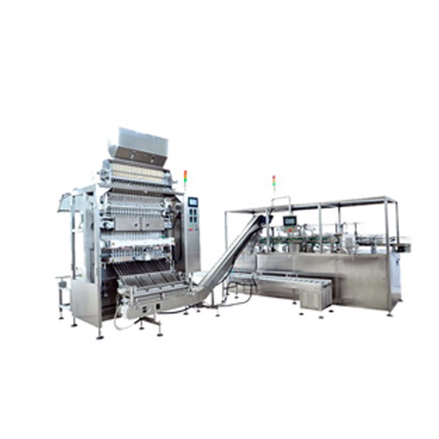 CSC1455- 4 lanes back seal stick packing machine for powder with counting belt and duct collecting system