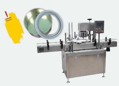 CSE0100 Paint tin can with pre-rolled edge ring lid filling and seaming machine