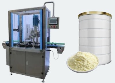 CSC473 Milk Powder Tinplate Can Vacuum And Nitrogen Gassing Seaming Machine