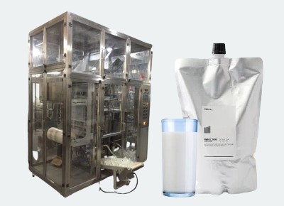 CSC687 900ml Milk Liquid Stand Up Pouch With Spout Form Fill And Seal Packaging Machine
