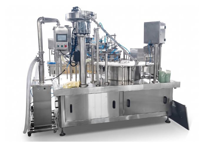 Intermittent 5 Head Rotary Automatic Premade Spout Pouch Filling and Capping Machine